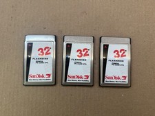 LOT OF 3 SanDisk Memory Card SDP3B Flashdisk PCMCIA PC Card ATA 32MB picture