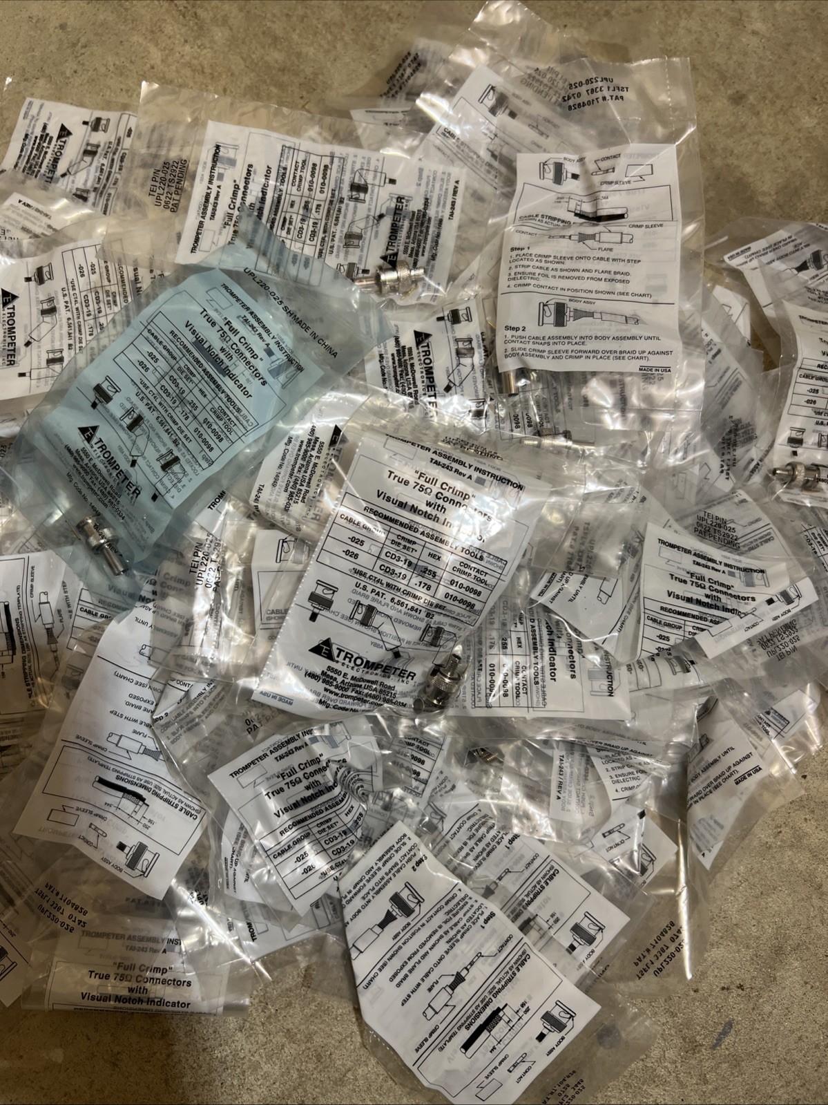 TROMPETER ELECTRONICS UPL220-025 / UPL220025 Lot Of 150 Rand New TROMPETER ELECTRONICS UPL220-025 / UPL220025 Lot Of 150 Rand New