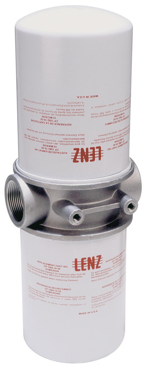 Double Spin On Hydraulic Filter Assembly 10 Micron 150 PSI 100 GPM Lenz
