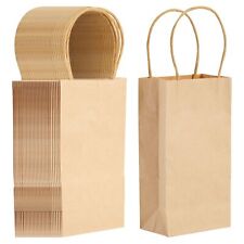 50-Pack Small Brown Gift Bags with Handles for Birthday, Retail (3.5x2.4x7 In) picture