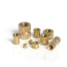 M3 M4 M5 Brass Metric Threaded Round Cylinder Knurled Nut Insert Embeded Nut picture