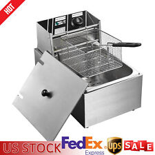 Commercial Electric Deep Fryer 110V Black Dining Kitchen Temperature Control picture