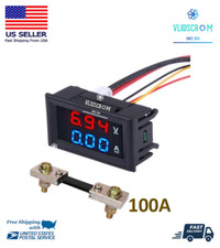 Mini Digital Voltmeter Ammeter DC 100V 100A LED Panel Meter with 100A Shunt picture