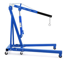 Garvee 2 Ton Hydraulic Engine Hoist Cherry Picker Crane 360° Swivel Hooks Blue picture