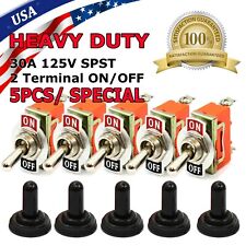 5X Toggle SWITCH ON/OFF Heavy Duty 15A 250V SPDT 2 Terminal Car Boat Waterproof  picture