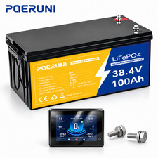 36V 100Ah LiFePO4 Lithium Battery Deep Cycles BMS with LCD Monitor For Golf Cart picture