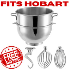 Fits Hobart 60 Qt Mixer Mixing Bowl Dough Hook Wire Whip Flat Beater picture