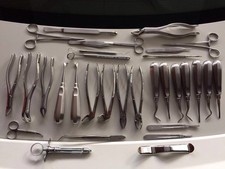 32 Pcs ORAL DENTAL EXTRACTION SURGERY EXTRACTING ELEVATORS FORCEPS INSTRUMENTS picture