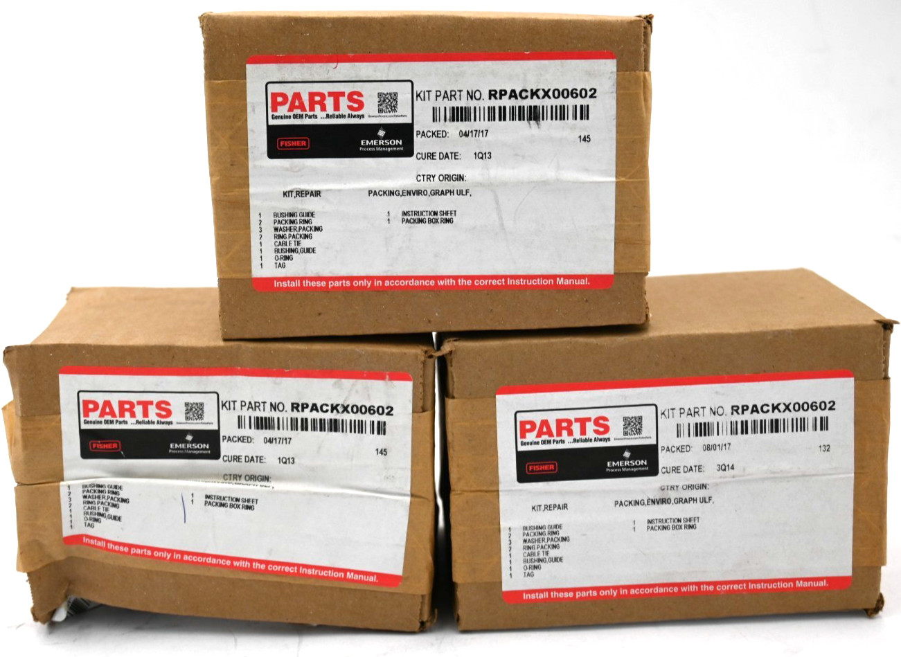 Fisher Emerson Parts RPACKX00602 Repair Kit Seal Packing Enviro Fisher Emerson Parts RPACKX00602 Repair Kit Seal Packing Enviro