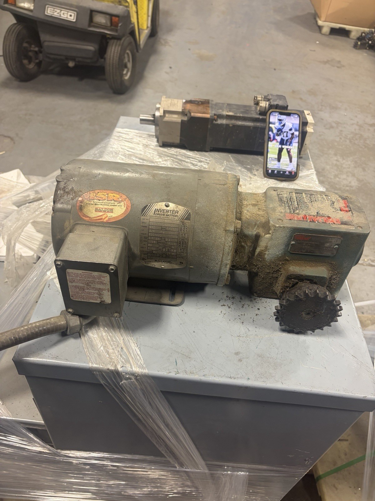 BALDOR SUPER-E MOTOR IDNM3542 75HP 460V 1750RPM DODGE TIGEAR MR94757L1 Q CC USED
