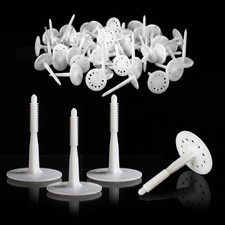 200 Pcs 4 Plastic Insulation Masonry Fasteners, Heavy Duty White Foam Board picture