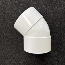 NDS 6P03 PVC 45-Degree Elbow, 6-Inch, for Hub X 6 inches, White  picture