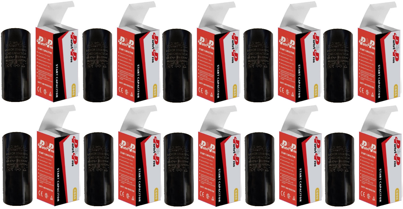 145-174 uF MFD 220/250 VAC (10x) High Quality Motor Start Capacitor Round 145-174 uF MFD 220/250 VAC (10x) High Quality Motor Start Capacitor Round