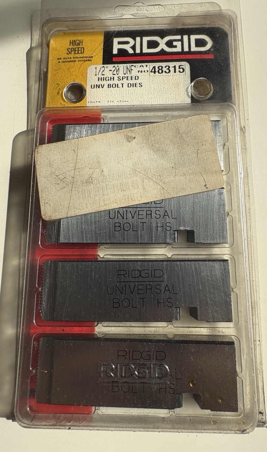 NOS Ridgid 48315 Universal Style Bolt Threader Dies, High-Speed RH 1/2 NOS Ridgid 48315 Universal Style Bolt Threader Dies, High-Speed RH 1/2