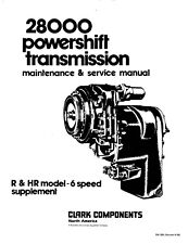 28000 1986 Powershift Transmission Service Repair Supplement Manual Fits Clark R picture