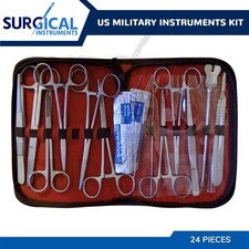 24 Pcs US Military Field Style Instrument Kit Surgical Nurse Doctor German Grade picture