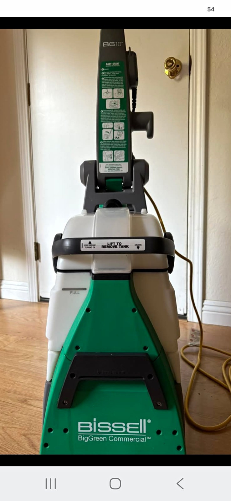 BISSELL BigGreen Commercial BG10 Walk-Behind Extractor 120V 15.5-20 in BISSELL BigGreen Commercial BG10 Walk-Behind Extractor 120V 15.5-20 in