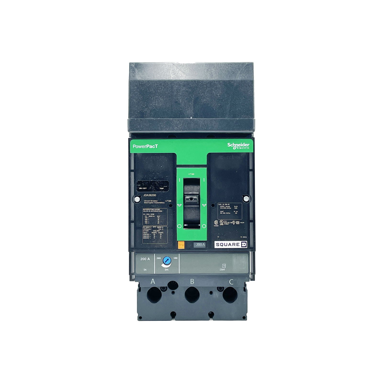 NIB - Square D - JDA36200 - Molded Case Circuit Breaker - 200A, 3-Phases, 600V NIB - Square D - JDA36200 - Molded Case Circuit Breaker - 200A, 3-Phases, 600V