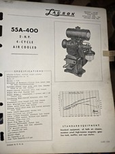Lauson 2 h.p. 55A-400 Horizontal 4-Cycle Gas Engine Parts Catalog Manual 1954 picture