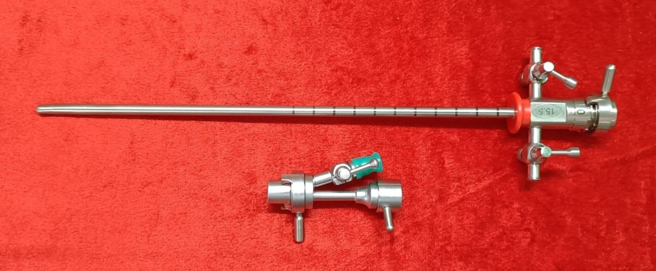 1Set-Laparoscopic Cystoscope Sheath 15.5fr & Single Channel Bridge SS Reusable 1Set-Laparoscopic Cystoscope Sheath 15.5fr & Single Channel Bridge SS Reusable