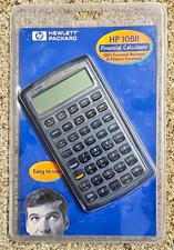 Hewlett-Packard HP 10BII Financial Handheld Calculator, LCD Display, Battery picture