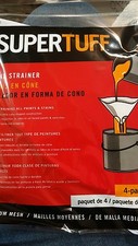 Trimaco SuperTuff Cone Strainer 4 Pack Medium Mesh  PN 11101 Lot of 25 picture
