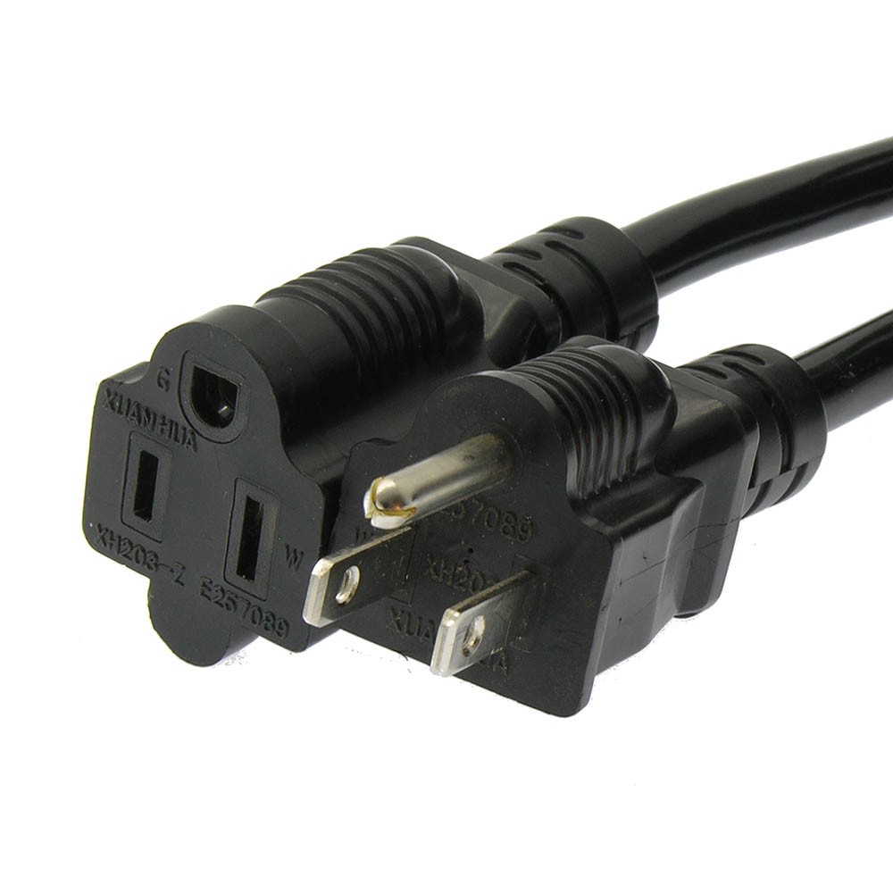 15 Pack of 25Ft Power Cord 5-15P to 5-15R Black / SJT 16/3 15 Pack of 25Ft Power Cord 5-15P to 5-15R Black / SJT 16/3