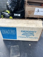 Vintage Dual-Lite EZ-2 Emergency Lighting Unit Two Head Commercial NOS New picture