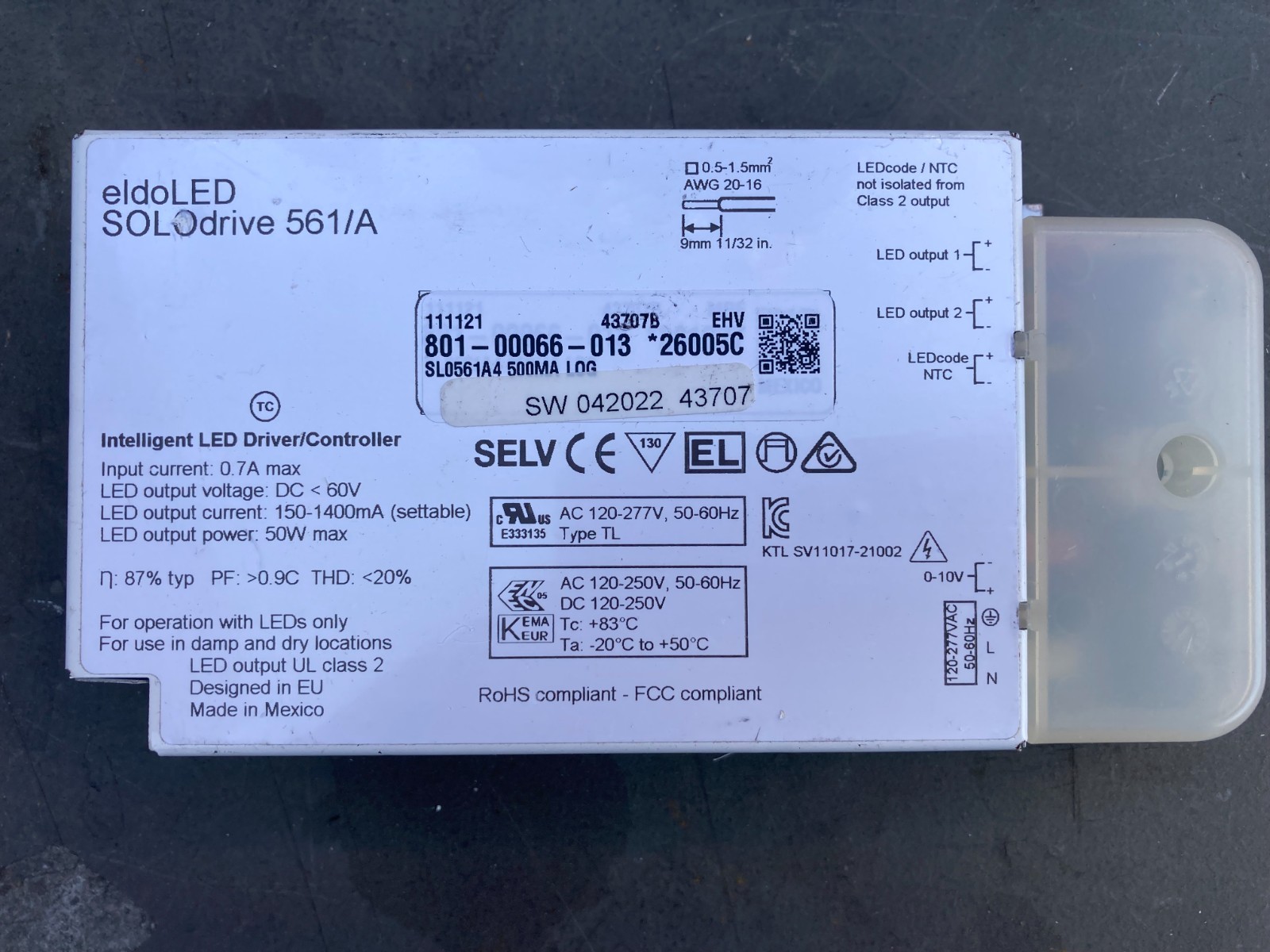 ELDO LED - SOLO DRIVE 561/A DRIVER ELDO LED - SOLO DRIVE 561/A DRIVER