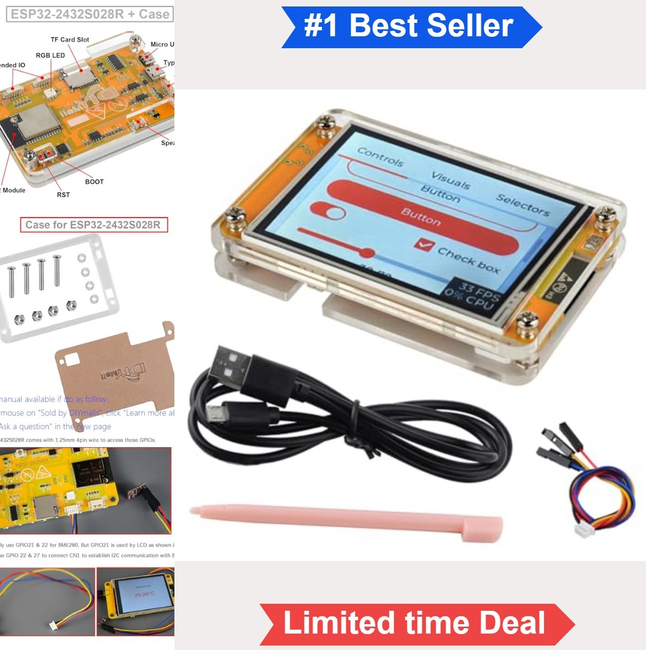 2.8 Inch ESP32 Display Resistive Touchscreen LCD 240x320 TFT Development Board 2.8 Inch ESP32 Display Resistive Touchscreen LCD 240x320 TFT Development Board