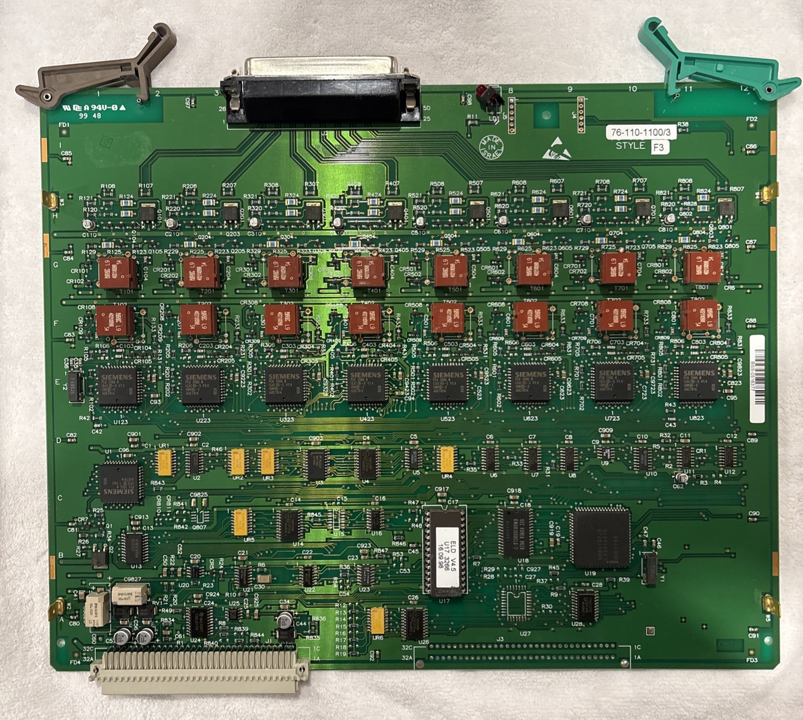 Telrad Circuit Board Card 76-110-1100/3 STYLE F3 ELD For Parts Only Telrad Circuit Board Card 76-110-1100/3 STYLE F3 ELD For Parts Only