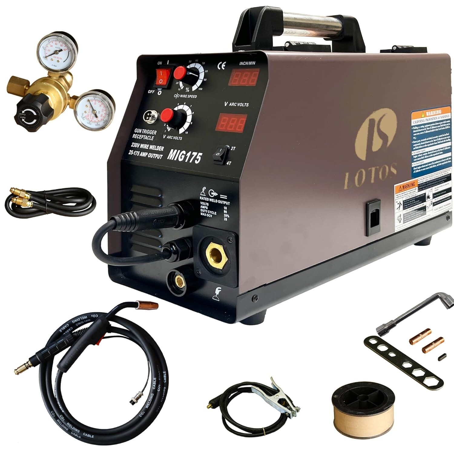Final Sale LOTOS MIG175SE 175A MIG Welder Auto Synergistic, Without Spool Gun Final Sale LOTOS MIG175SE 175A MIG Welder Auto Synergistic, Without Spool Gun