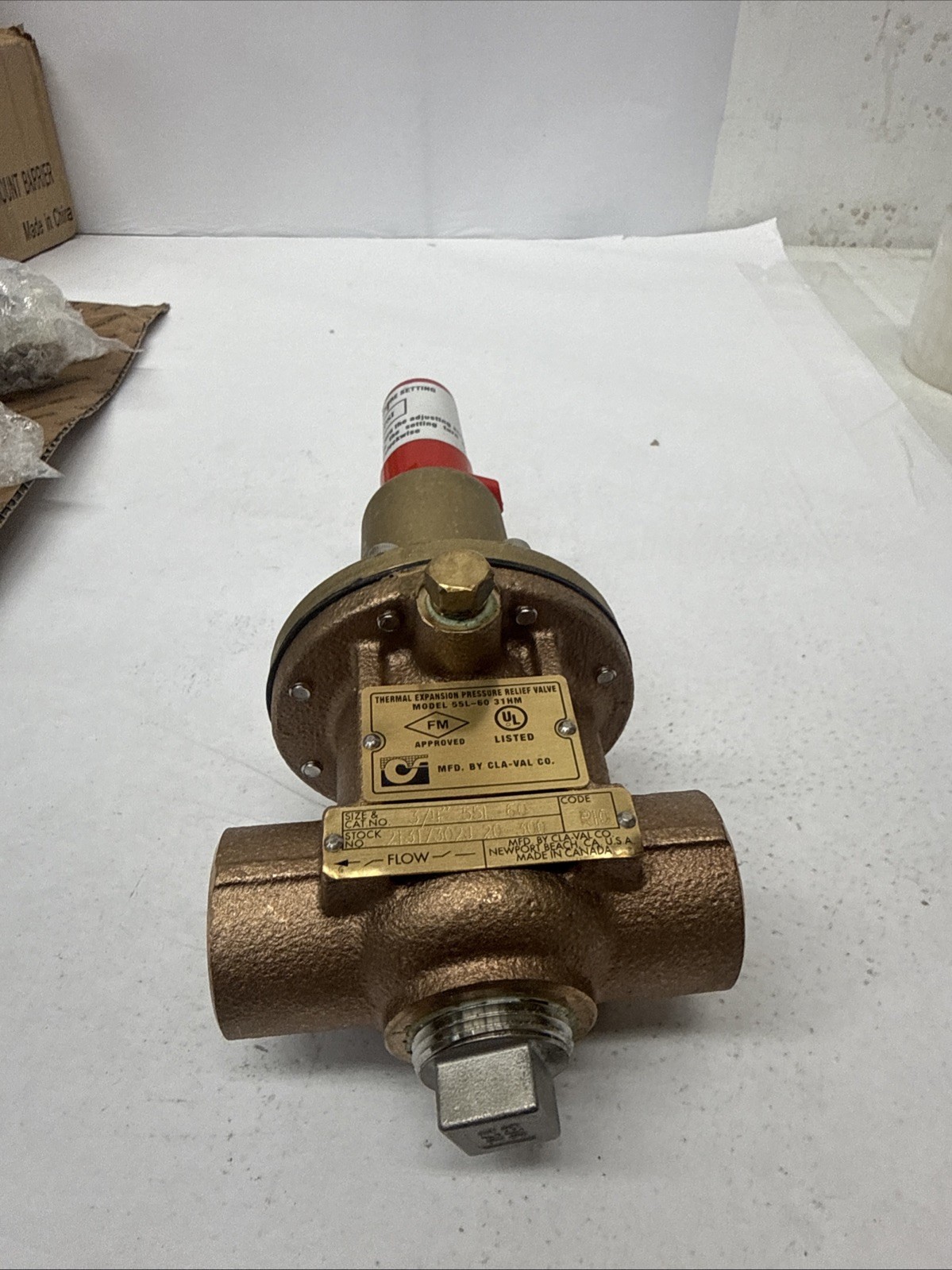 CLA-VAL 55L-60 31HM THERMAL EXPANSION PRESSURE RELIEF VALVE 20885302F CLA-VAL 55L-60 31HM THERMAL EXPANSION PRESSURE RELIEF VALVE 20885302F