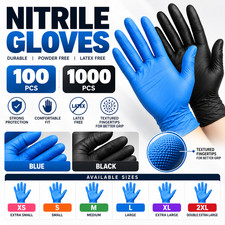 Nitrile Gloves Blue Black Powder Free Latex Free 100 1000 PCS XS-2XL | FAST SHIP picture