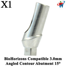 1pcs Dental BioHorizons Compatible 3.0mm Angulated Contour Abutment 15° picture