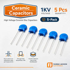 High Voltage Ceramic Disc Capacitors Radial Lead 5-Pack Select Capacitance picture