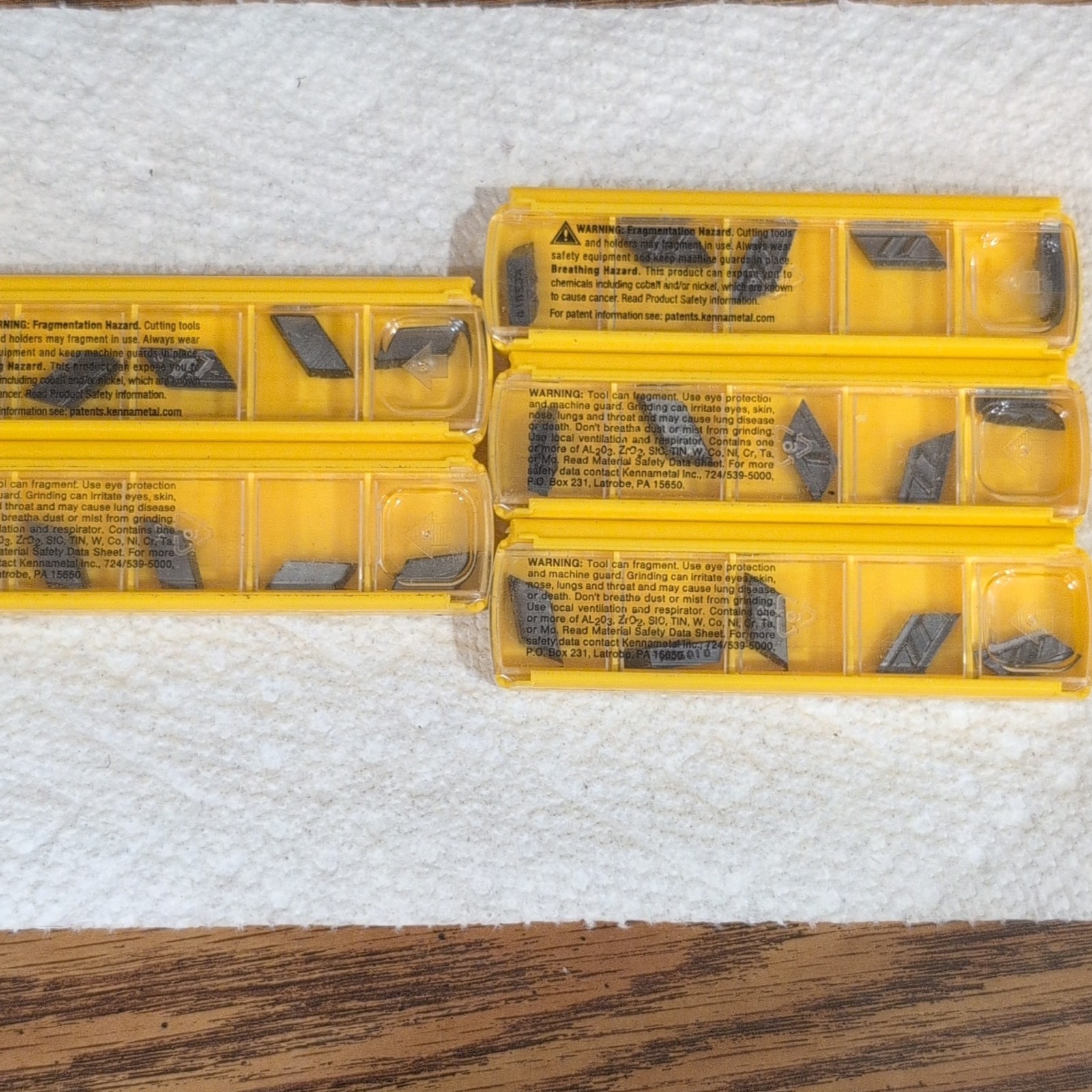 Lot of 5 packs Kennametal Carbide Profiling Inserts NPL505 KCGX110301L15 Qty 25 