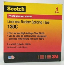 3M 41754 Scotch Linerless Rubber Splicing Tape 130C, 2