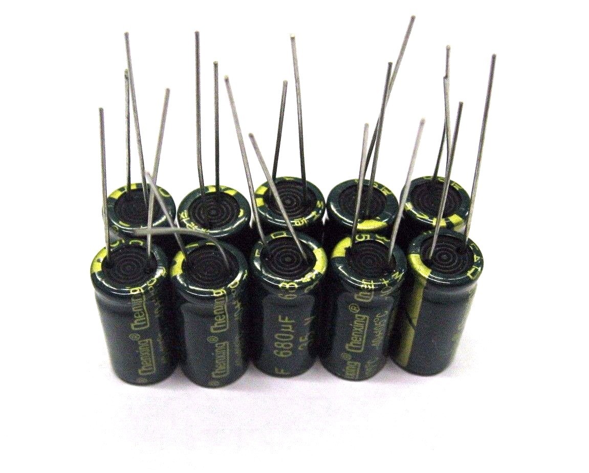 680uF 35V (10Pcs) Electrolytic Capacitors 35V 680uF Volume 10x20mm 