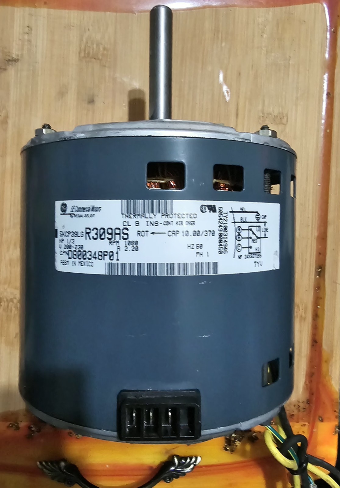 GE 5KCP39LG R309AS D800348P01 1/3HP 208-230V 1000RPM HVAC Blower Motor Tested