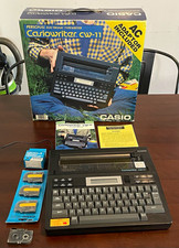 Casio Casiowriter CW-11 Electronic Typewriter w/ Box, AC Adapter five cartridges picture