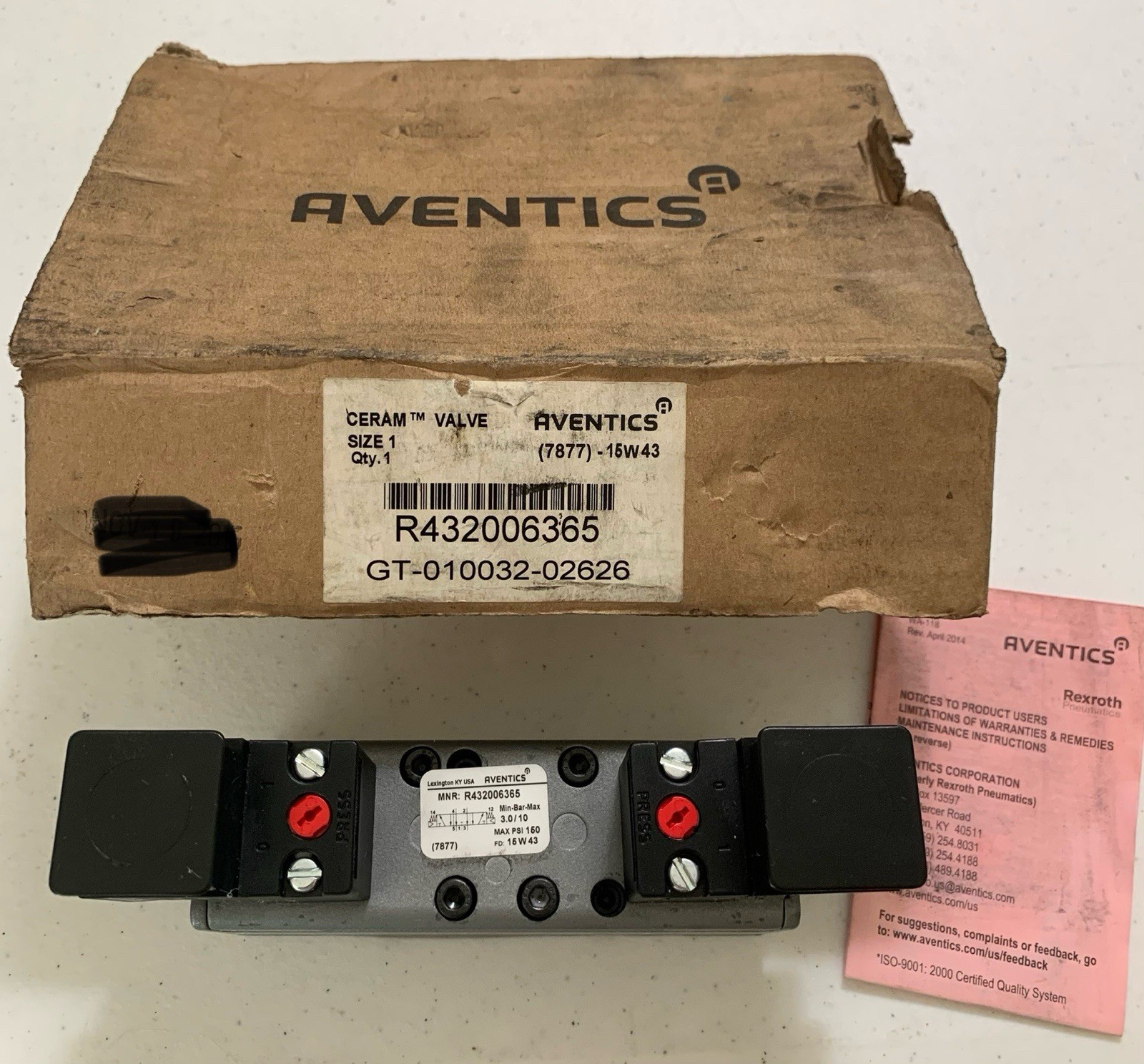 Emerson Rexroth R432006365 AVENTICS™5/3-Directional Control Valve, Series CERAM™ Emerson Rexroth R432006365 AVENTICS™5/3-Directional Control Valve, Series CERAM™