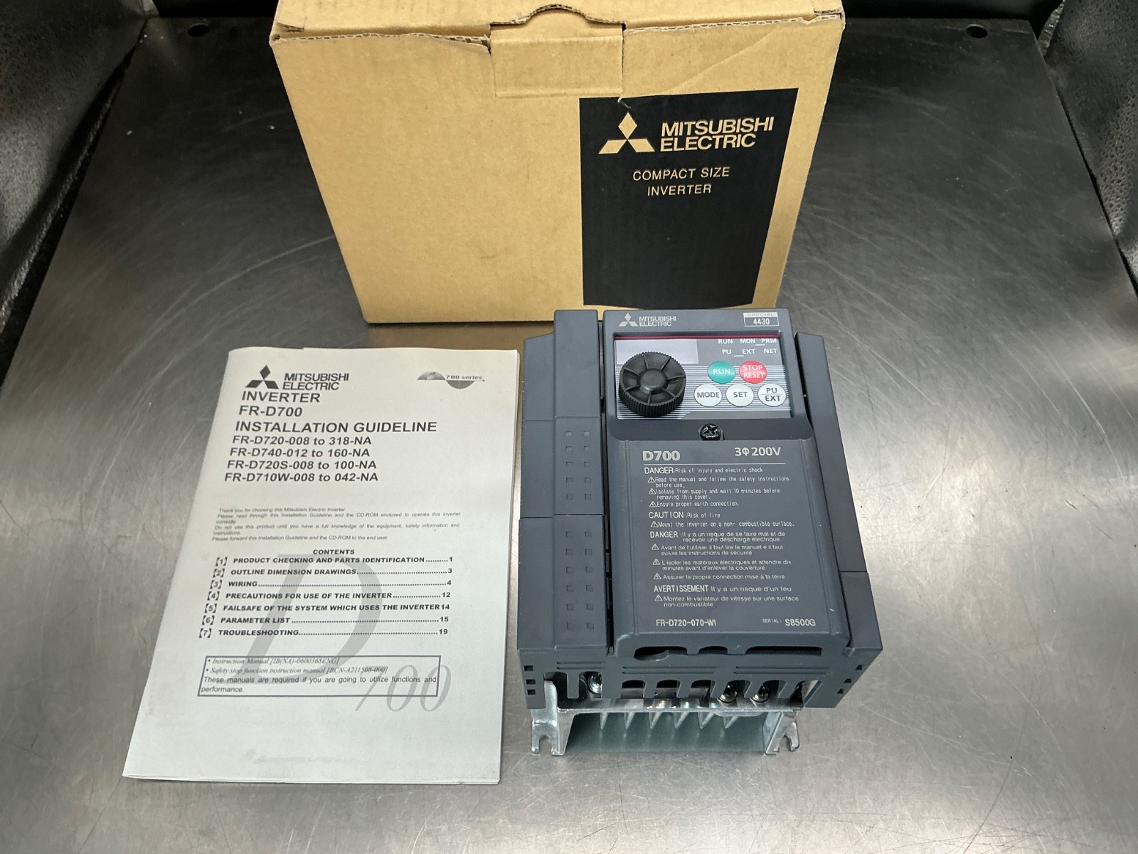 Mitsubishi Electric FR-D720-070-W1 Variable Speed/Frequency Drive Inverter Mitsubishi Electric FR-D720-070-W1 Variable Speed/Frequency Drive Inverter