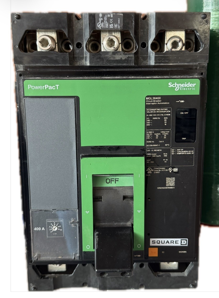 NIB - Square D - MGL36400 - Powerpact M Circuit Breaker, 400A, 3 Pole, 18Ka