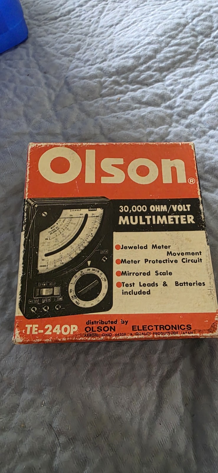 Vintage Olson Model TE-24OP Decibel Volt Ohm Pocket Multimeter from Japan Vintage Olson Model TE-24OP Decibel Volt Ohm Pocket Multimeter from Japan