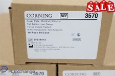 CORNING 384 Well Assay Plate W/ Lid Flat Bottom STERILE 3570 lot of 5 (50/case) picture