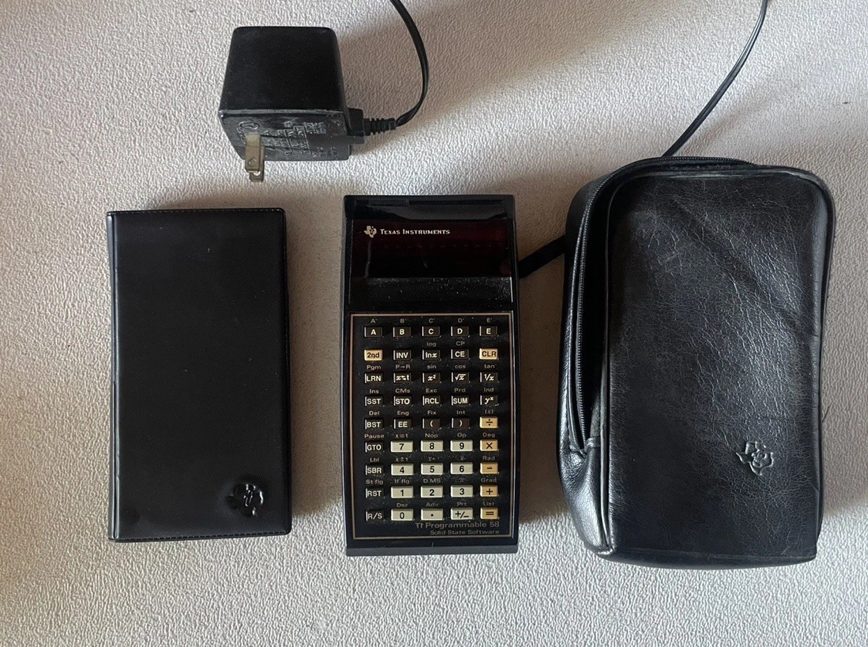 Vintage TI-58 Programmable Calculator PROPERTY OF IBM Master Library / Manuals Vintage TI-58 Programmable Calculator PROPERTY OF IBM Master Library / Manuals