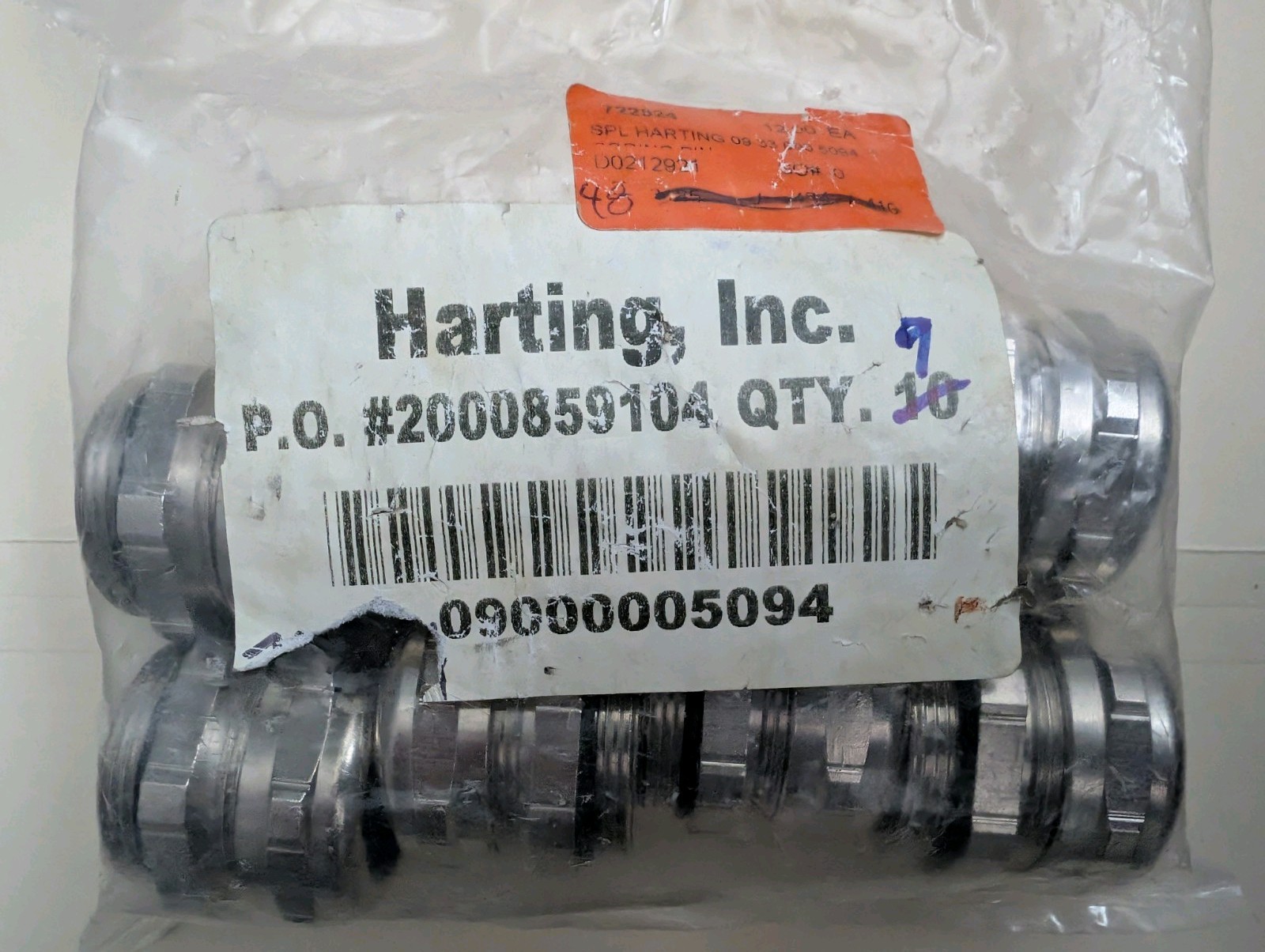 Lot Of 9 Harting #09000005094 Cable Glands, Pg 29 Clamping 14-18mm with assorted