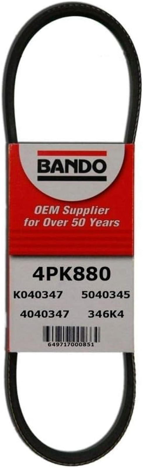 Bando USA 4PK880 OEM Quality Serpentine Belt Bando USA 4PK880 OEM Quality Serpentine Belt