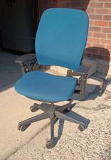 Steelecase Leap V2 Ergonomic Office Task Chair Blue For Small People USA Made picture